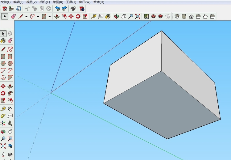 sketchup草图大师使用推拉工具制作立体模型的方法