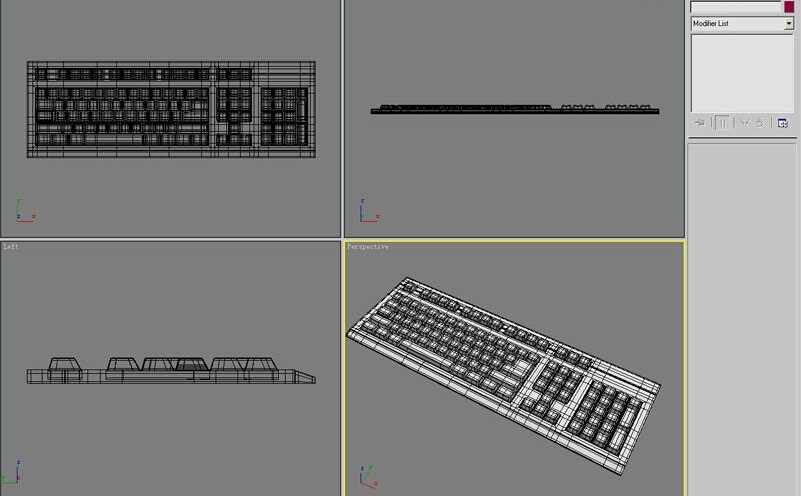 3ds max教程-键盘的建模过程(3dmax键盘模型教程)